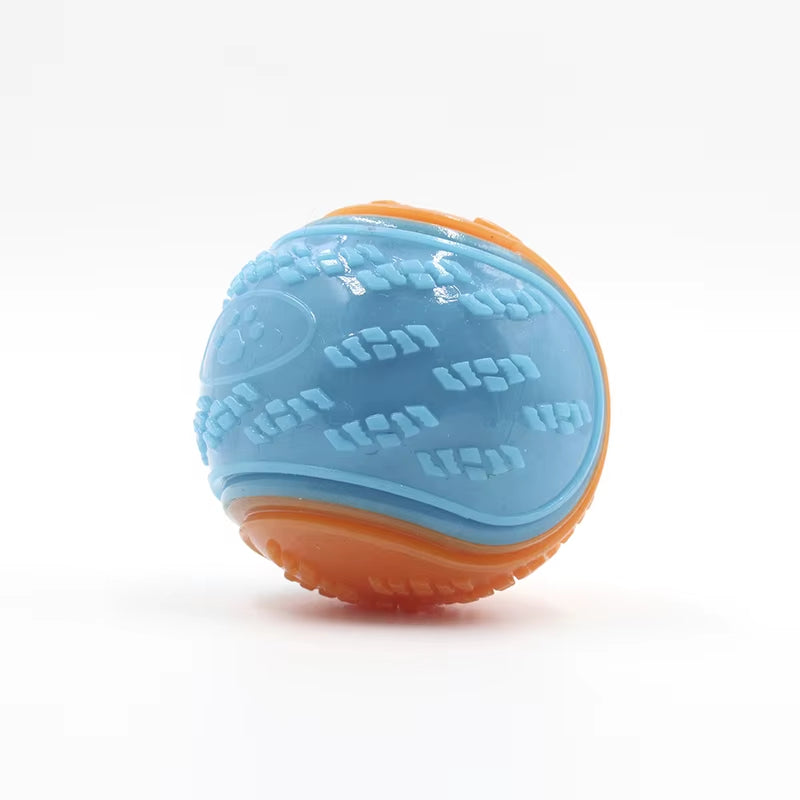 Dogs Interactive Toys Soft TPR Toys for Dog Pet Teeth Cleaning Bite Resistance Squeaky Dog Ball Toy