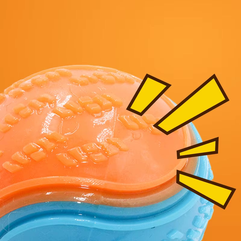 Dogs Interactive Toys Soft TPR Toys for Dog Pet Teeth Cleaning Bite Resistance Squeaky Dog Ball Toy